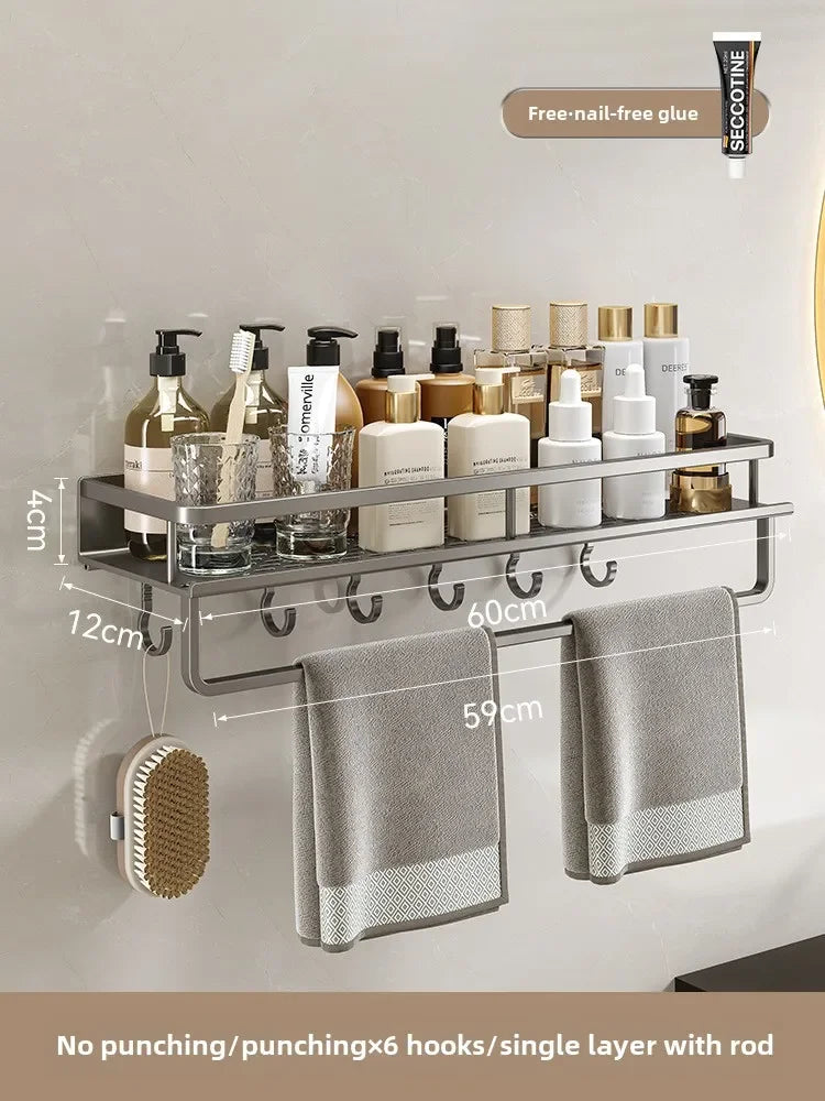 No-Drill Shower Gel Wall Storage Rack