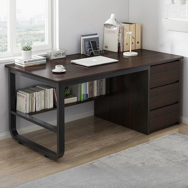 Bookshelf Integrated Computer Desk