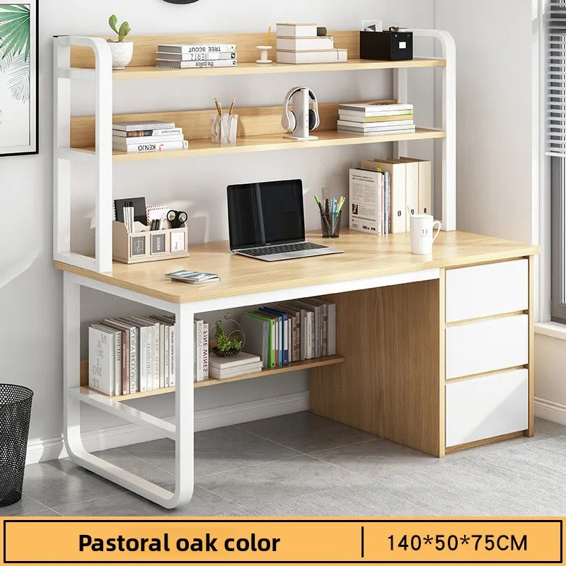 Bookshelf Integrated Computer Desk