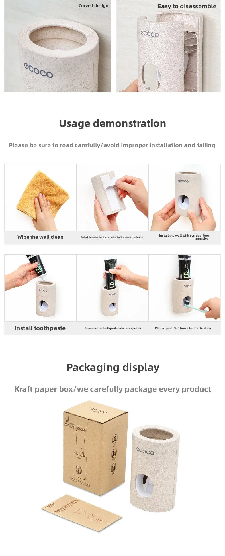 Espremedor de pasta de dente inteligente, item essencial para banheiro, economizador de espaço, acessório para casa, ideal para dormitórios e organização doméstica.