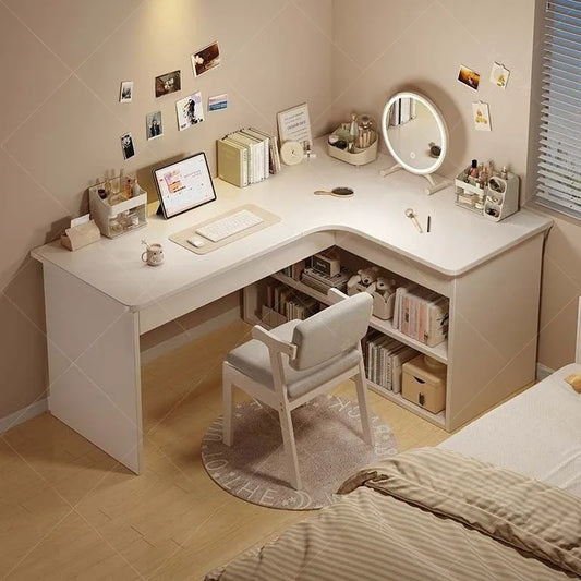 Corner Multifunctional Bookshelf Computer Desk