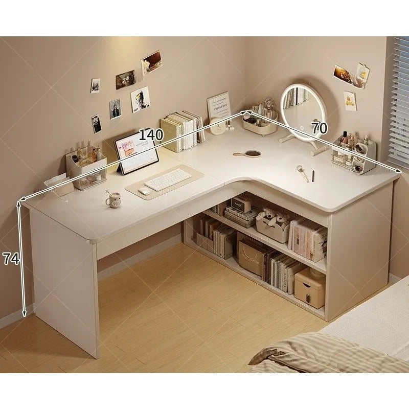 Corner Multifunctional Bookshelf Computer Desk