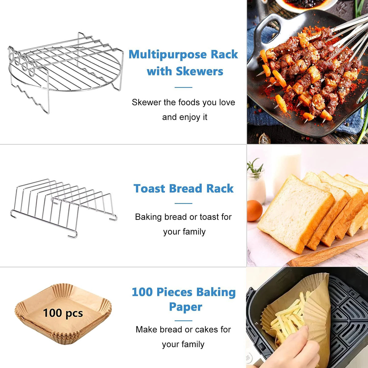 13-Piece Universal Air Fryer Accessories Set
