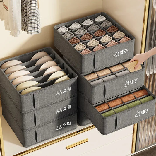Drawer Organizer Divider Storage Box with Multiple Compartments Wardrobe Organizer for Socks Underwear and Closet Organization