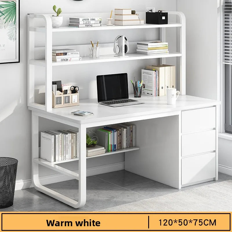Bookshelf Integrated Computer Desk