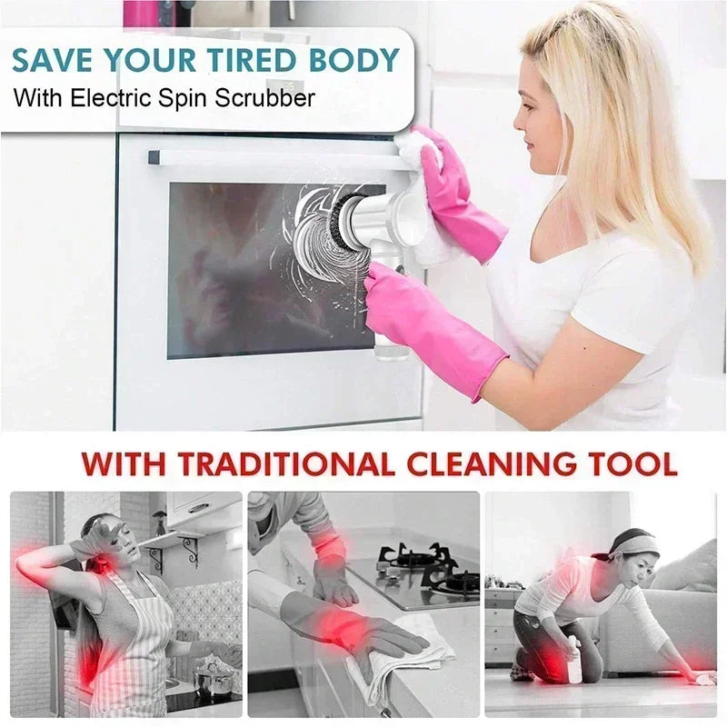 5-in-1 Handheld Electric Bathroom Scrubber