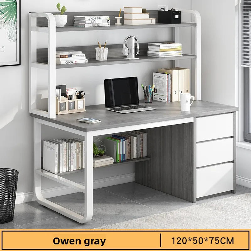 Bookshelf Integrated Computer Desk