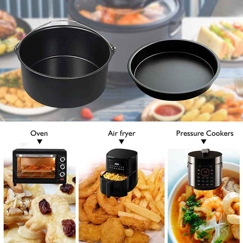 Air Fryer Pizza Pan & Baking Bucket Set