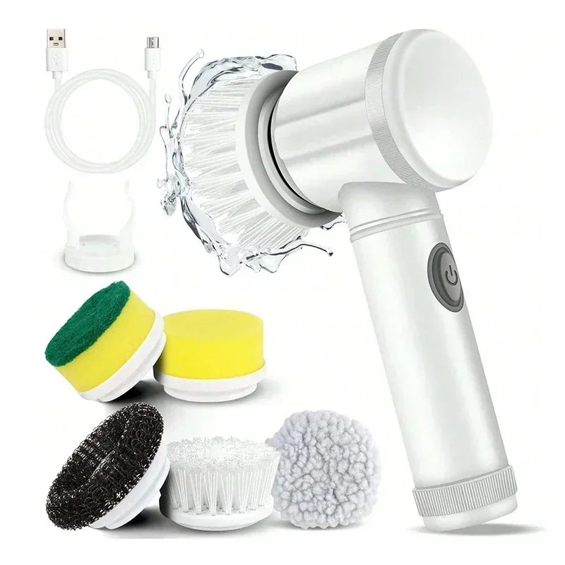 5-in-1 Handheld Electric Bathroom Scrubber