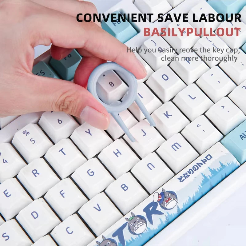 Kit de limpeza 7 em 1 para teclado de computador com caneta de limpeza para fones de ouvido e extrator de teclas - Conjunto completo de ferramentas de limpeza para teclado