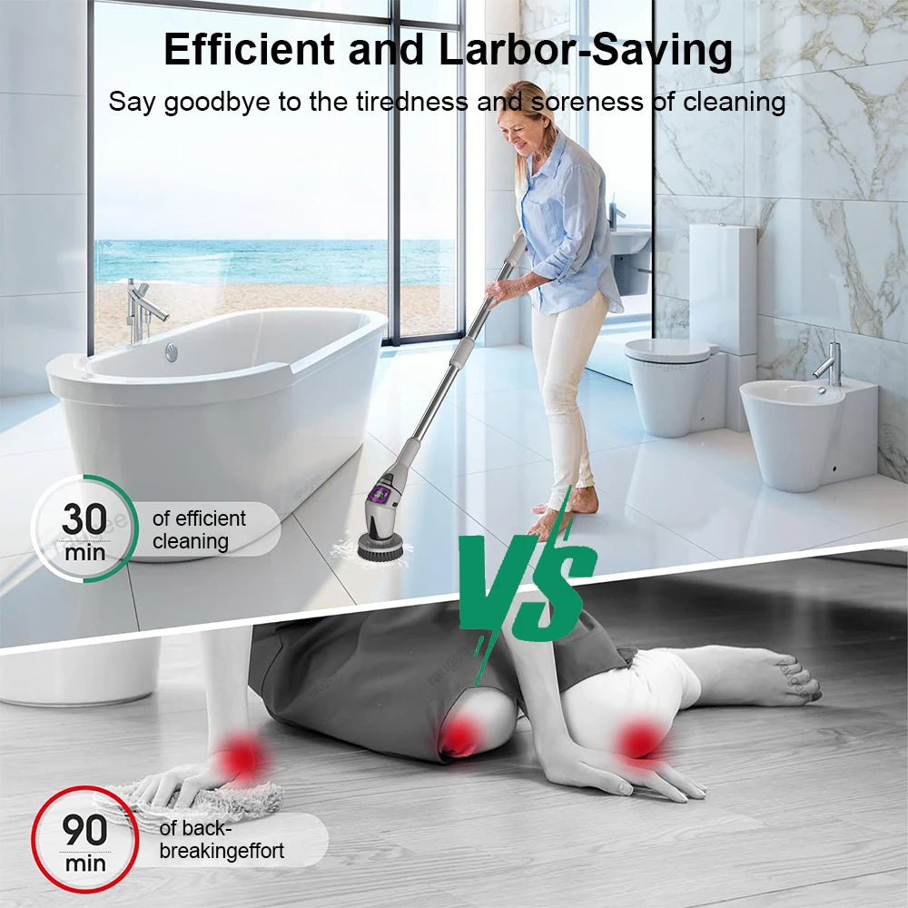 10-in-1 Wireless Electric Spin Scrubber
