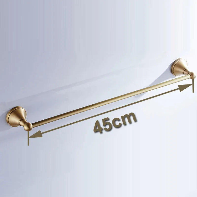 Conjunto de Acessórios para Banheiro de Latão Maciço de Luxo: Toalheiro, Suporte para Papel, Argola para Toalha, Gancho para Roupão - Conjunto de Banheiro Moderno Completo