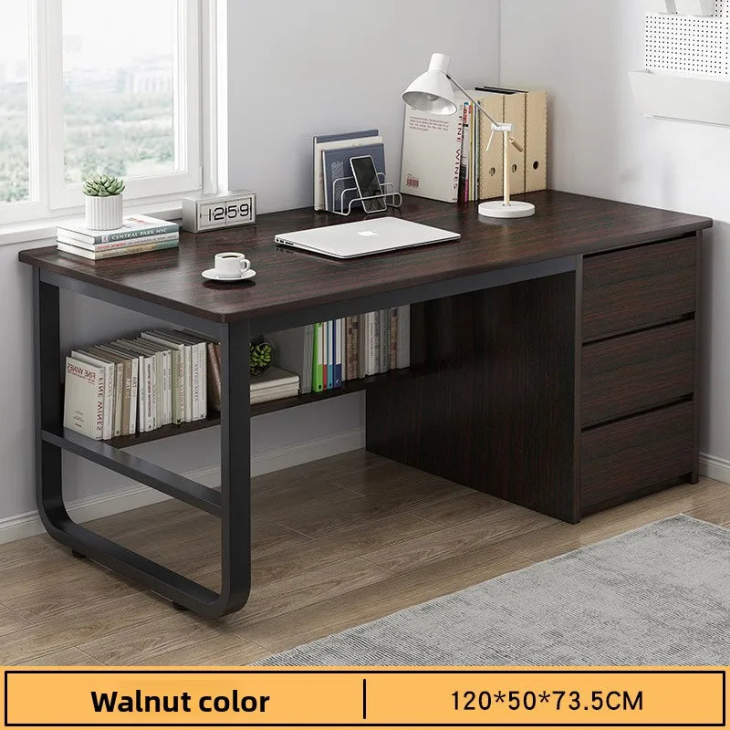 Bookshelf Integrated Computer Desk