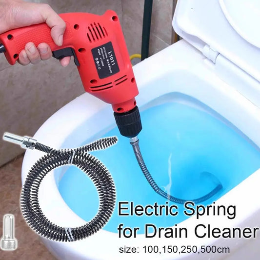 Heavy-Duty Electric Drain Cleaner Spring Tube Dredger Household Plumbing Unclogs Toilets Sinks Kitchen Bathroom Cleaning Tools