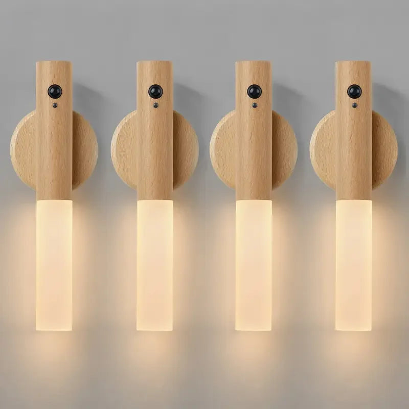 Luz Noturna LED com Sensor de Movimento Inteligente Recarregável Luminária de Parede Magnética Portátil para Corredor Quarto Escadas Banheiro Armários Decoração