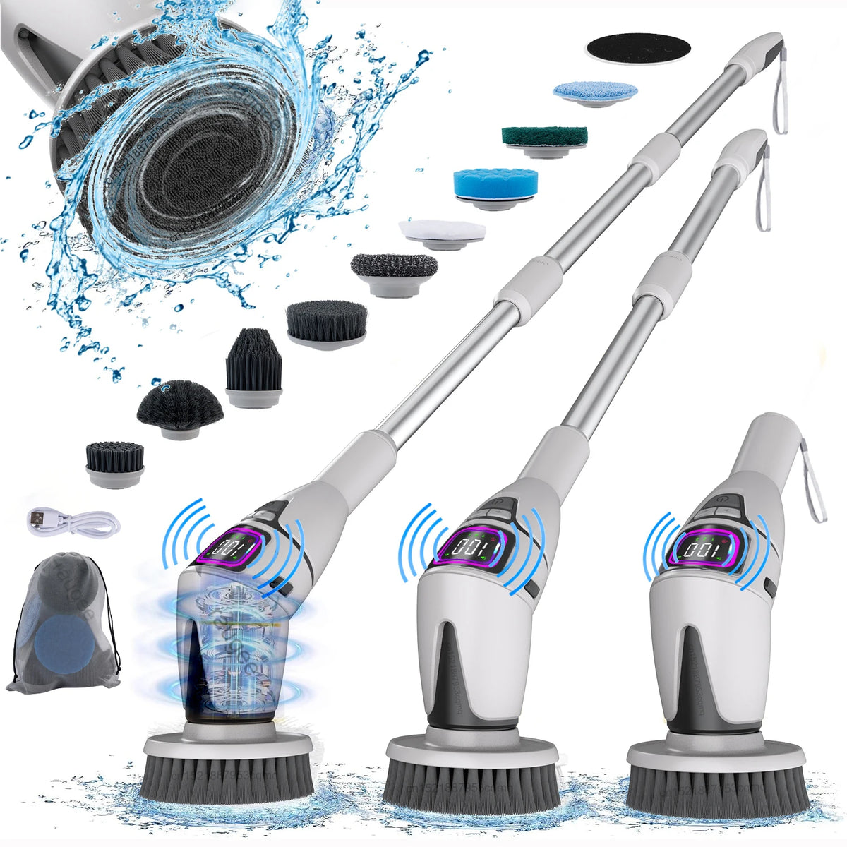 10-in-1 Wireless Electric Spin Scrubber
